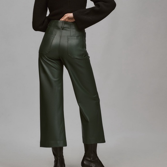 The Colette Cropped Wide-Leg Faux Leather
Pants by Maeve NWT Size 25 - Picture 2 of 6